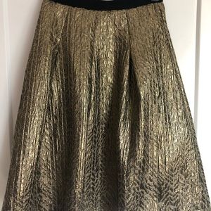 Gold metallic skirt